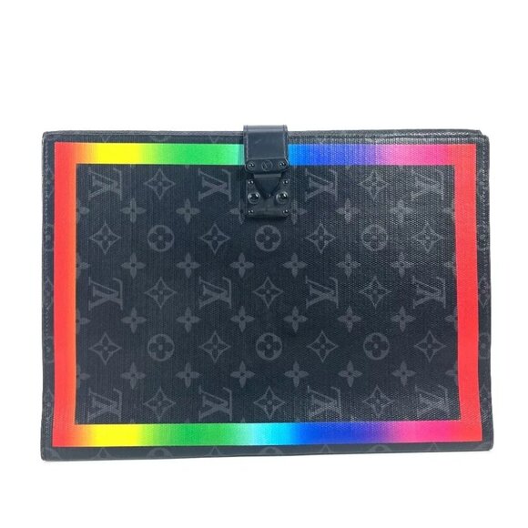 LOUIS VUITTON MonogramEclipse Rainbow PortoDocument - Picture 1 of 15